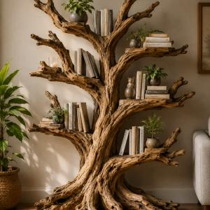 Driftwood Tree Bookshelf