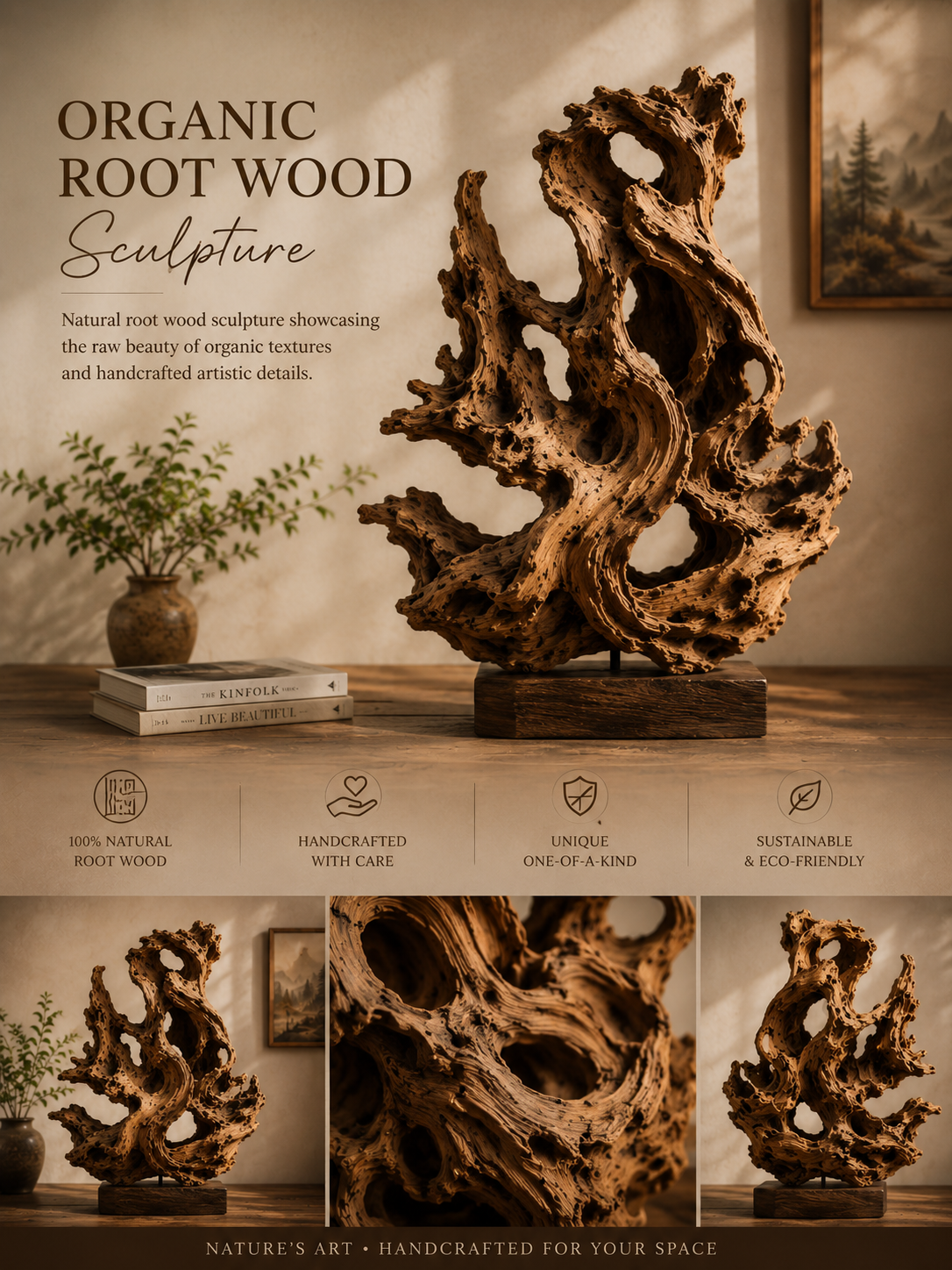 Organic Root Wood Sculpture
